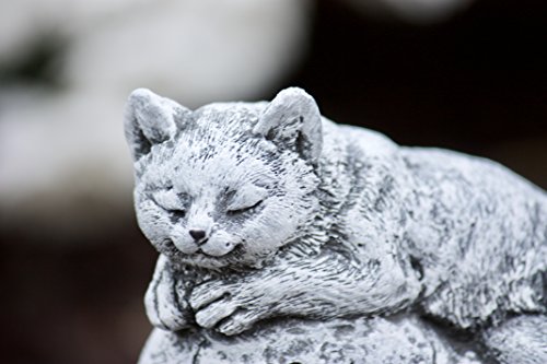 Grabschmuck Katze „Was wir lieben…“, frost- und wetterfest, massiver Steinguss - 7