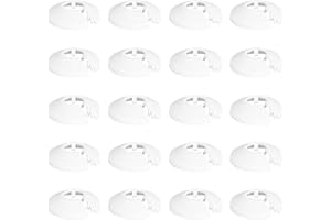 FINDIR 20 Stück Kunststoff Heizkörper Heizkörperrosetten Rohrabdeckungen Rohrschelle Rohrmanschette Einzel Heizungsrohr Rosette Abdeckrosette für 15 mm Wasserleitungen Gasleitungen Heizungsrohre