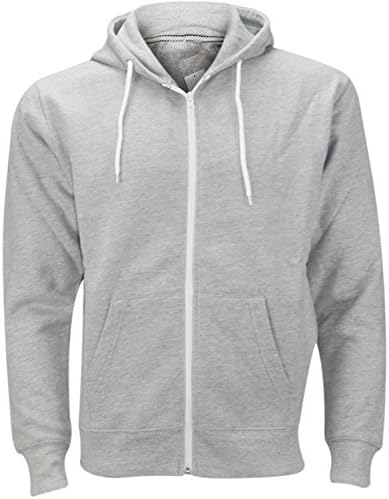 New Plain Mens Fleece Zip UP Hoody Jacket Sweatshirt Hooded Hoodie TOP