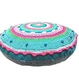 Häkelkissen Rundkissen Dekokissen Shabby Boho Style Ibiza