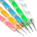Eplayer® Set of 5 Multi Coloured Swirl Double Ended Nail Art Marbleizing/Dotting tools