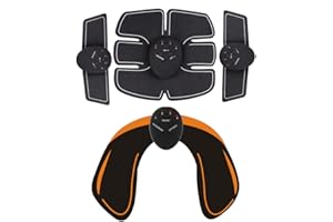 LILOVE 8 PCS/Set Bauchmuskeltrainer EMS trainingsgerät,EMS Muskelstimulator Smart Wireless Muscle für Herren Damen,Abnehmen und Muskeln aufbauen,Tragbarer Muskel Traine