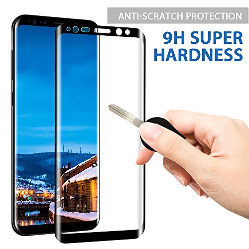Galaxy S8 Plus Displayschutz, Samione 3D Full Coverage Screen Protector Galaxy S8 plus Displayschutz Schutzfolie Panzerglas Tempered Glass Hartglas für Samsung Galaxy S8 Plus – Schwarz(1 Pack) - 4