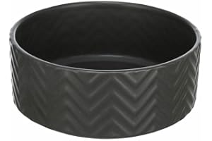 TRIXIE 25021, ciotola in ceramica, 0,9 l/ 16 cm, colore: nero