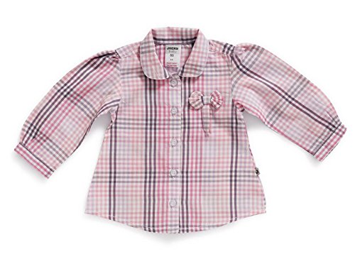 Jacky girl's blouse Dream, pink check, 6 months (68 cm) 132429