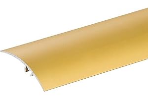Aluminiowy próg drzwiowy, profil przejściowy, listwa ochronna, szyna przejściowa z bolcami mocującymi, 40 x 1000 mm złoty – CEZAR