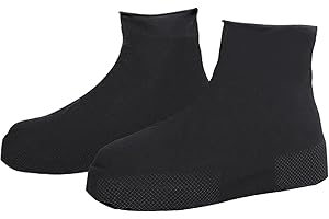 Hoomall Couvre Chaussures en Emulsion Imperméables Antidérapante Réutilisables avec Semelle Renforcée pour Les Jours Pluvieux et Neigeux Hommes Femmes Enfants