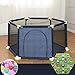 Produktbild LXLX Kinder Spiel Zaun Baby Krabbeln Matte Kleinkind Zaun Indoor-Spielplatz Sicherheitszaun 1,8m (1 Matte + 100 Bälle)