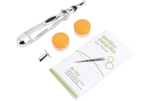 LONGZHOU Pluma de acupuntura, Meridian Energy Pen Laser eléctrico Acupuntura Pen Therapy Masajeador corporal Salud Herramienta de belleza