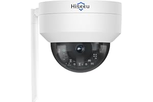 Hiseeu 5MP Security Camera Outdoor, 360°PT Dome Camera with HD Night Vision,Wireless WiFi CCTV Home Security with Instant App Alarm,2-Way Audio,Work CCTV System