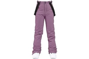 HOTIAN Damen Skihose Hosenträgerhose Snowboardhose Winter Wasserdicht Winddicht Warm Abnehmbare Hosenträger Skilanglaufhose Thermohose Wanderhose Ski Pant