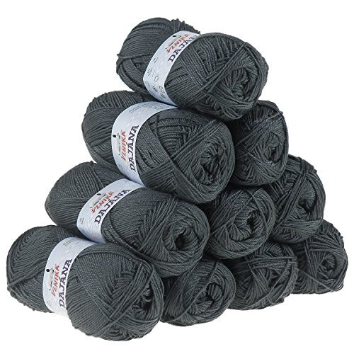 Strickgarn Dajana Uni by VLNIKA, 50g, #457 dunkelgrau - 2