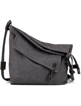 Canvas Tasche,Coofit Canvas Umhängetasche Crossbody Bag Tasche Damen Schultertasche Messenger Bag Handtasche Kuriertasche