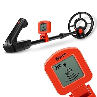 Viewee Détecteur de Métaux Léger Ecran LCD avec la Bobine de Recherche Imperméable pour Enfants et Débutants avec Pelle Pliante Gratuite