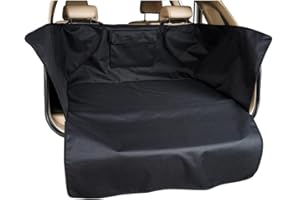 GoBuyer Waterproof Car Boot Liner Protector Covers for Dogs with Side Protection (Black_BumperFlap)