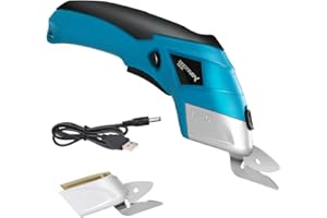 WELLTOP Ciseaux électriques Energy avec Batterie Intégrée, Cutter électrique avec Multi-cutter au Lithium 4 V pour L'élagage du Cuir en Carton de Jardinage