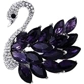 Mahi Sparkling Studed Crystals Swan-Shaped Brooch Clothing Accessories for Women (PABP1101151PR)
