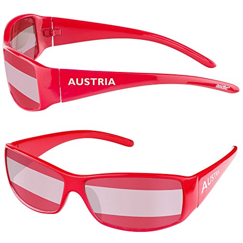 Taffstyle® Fanartikel Sonnenbrille Fan Brille zur Fussball Weltmeisterschaft WM & EM Europameisterschaft 2016 Länder Flagge Style – Österreich
