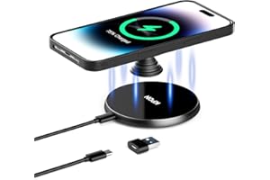 KPON Bezprzewodowa ładowarka do grubych etui do 10 mm - kompatybilna z Popsocket/Otterbox, bezprzewodowa stacja ładująca do telefonów iPhone 14/13/12/11/SE/X/8/bezprzewodowych (adapter nie jest