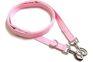 CHURCH PRODUCTS UK Laisse de dressage pour chien de style police, double extrémité, 4,5 m environ, réglable, multifonction, en toile rembourrée (25 mm, rose layette)