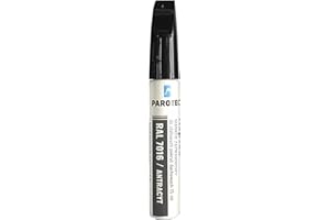 Parotec Marqueur de retouche RepTec 15 ml Peinture acrylique séchage rapide pour rayures et réparations, RAL 7016 Anthracite, avec protection contre la corrosion