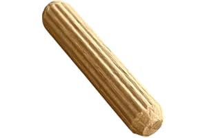 JAM2DAY Beechwood Dowels, Grooved, Pack of 100 (6mm x 30mm)