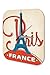 Produktbild Wanduhr Urlaub Reisebüro Deko Schriftzug Paris Eifelturm Acryl Wanduhr Retro