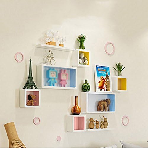 DWW-Wall Shelf Wall shelf partitions creative punch-free multi-compartment density board home storage
