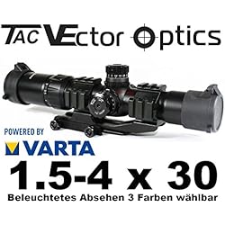 VECTOR-OPTICS Lunette de visée Tactique Mustang avec Verres Schott Germany 1,5 à 4 x 30 avec Montage Picatinny et Couvercle