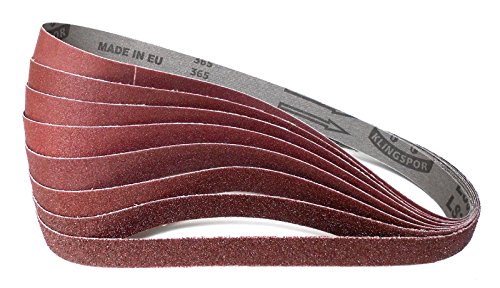 8-teiliges Premium Set Klingspor Schleifband LS307X | 25 x 762 mm | z.B. für Scheppach BD7500 / BTS700 | Je ein Band der Körnungen 36,40,60,80,100,120,150 und 180 - 2