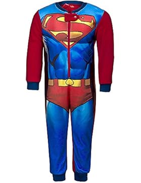 Jungen Schlafanzug, Overall Pyjama Superman Print Rundhals Schlafanzug