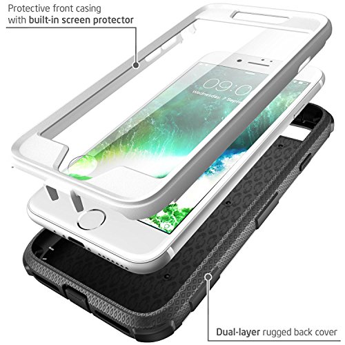 iPhone 7 Case, iPhone 8 Case, [Armorbox] i-Blason built in [Screen Protector] [Full body] [Heavy Duty Protection ] Shock Reduction / Bumper Case for Apple iPhone 7 / iPhone 8 (White)