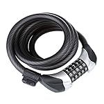 Heavy Duty Bike Lock - High Quality Chain Lock with 5-Digit Resettable Number | Combination Cable Lock For Bicycle, Scooter, Grills & Other Items That Need To Be Secured - Blusmart