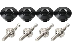 VQEOEOT 4 Stück Motorhaubenschloss, Universal-Schnellverschlussknopf für Stoßstange, Universalstifte aus Aluminium für Fahrzeughaube, Motorhaube, Stoßstange mit Schnellverschluss