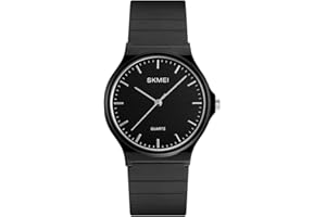 SKMEI Orologio da polso da donna impermeabile, orologio da polso per ragazze vestito casual analogico al quarzo per donne Nero e nero.