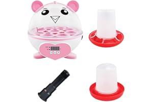 YALIKESI Mini incubatrice per uova da 9 uova, incubatrice per incubatrice con controllo automatico della temperatura, attrezzatura da cova domestica per polli/anatre/quaglie/pollame/pappagalli…
