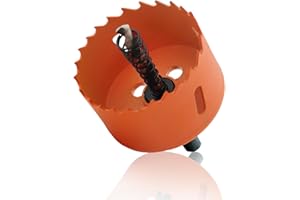 YEBOCIYO Seghe a Tazza per Metallo 80MM Fresa a Tazza Bi-Metallica M42 Bimetallica con Biella HSS per Lamiera, Alluminio Legno, PVC, Acciaio Inossidabile e Lamiera di Plastica