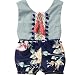 Produktbild Kind Baby Overall Xinan Sommer ärmellose Florale Kleidung Outfits (70, Blau)