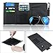 Produktbild Auto Sonnenblende Tasche Leder Auto Aufbewahrung Sonnenblendentasche Organiser für Sonnenblende Brille Kreditkartenetui Tasche Schwarz
