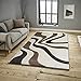 Produktbild Keymura Läufer im Modernem Design PRADA mit Hoch-Tief Muster Bettumrandung Florhöhe 15 mm Farbe: Natur / Braun / Beige Größe: 80x150 cm