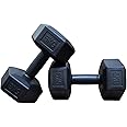 Exercise Dumbbells Set of 2 - Multi-Color Strength Training Weights for Home Workout & Fitness/Black 5Kg