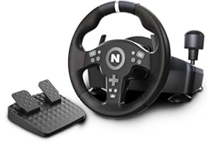 NITHO Drive Pro V200 Volant de Course avec Pédales et Levier de Vitesse, Volant 270° pour PC, PS4, Xbox One, Xbox Series X/S, Racing Wheel avec Vibration Compatible avec Simulateur de Conduite Gaming