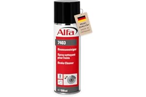 Alfa 1x Bremsenreiniger 500 ml Profi-Qualität Premium-Reiniger Bremsen Spray kraftvoll rückstandsfrei gegen Öle Fette Harze - Made in Germany