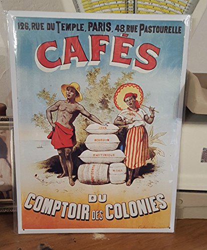 Preisvergleich Produktbild Cartexpo M650 Metallschild Cafés Comptoir