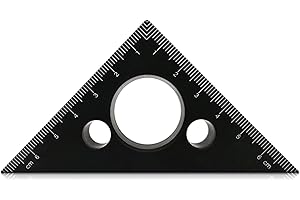 YULIAO Regla triángulo de Aleación Aluminio, Regla de Angulo, Regla Triangular, 45 Grados Regla Ángulo Aleación Aluminio, Claro y Duradero, Se Puede Utilizar para Medir