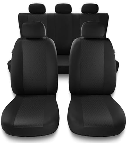 Coprisedili Auto Per Citroen C3 I, II, III (2002-2019) - Set Universale Nero Grigio - Foto 7
