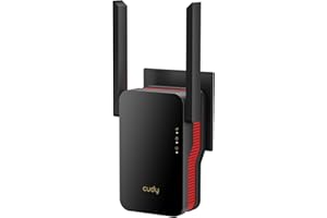 Cudy AX3000 Extension Wi-FI 6 Double Bande, Couverture du répéteur Wi-FI 6 jusqu'à 200 m² et 60 appareils, 802.11ax, 160 MHz, MU-MIMO, Formation de Faisceau, OFDMA, WPA3