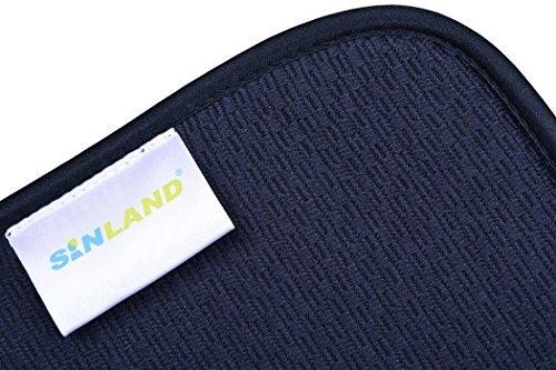 Sinland Microfaser Abtropfmatte Geschirr Trocken Matte für Geschirr Obst und Gemüse 40cmx46cm Black - 3