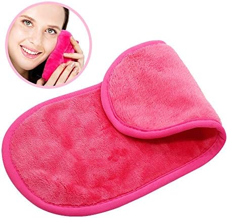 Makeup Remover Towel,Chemical-free Microfiber Makeup Remover Cloths for Face （Rose）