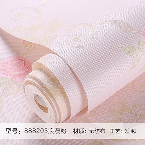 WEGOJK WEGOJK simple European non-woven wallpaper embossing pattern wallpaper 0.53*10m for television background/Bedroom/sofa background/Hotel
